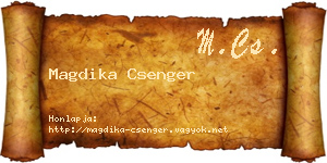 Magdika Csenger névjegykártya